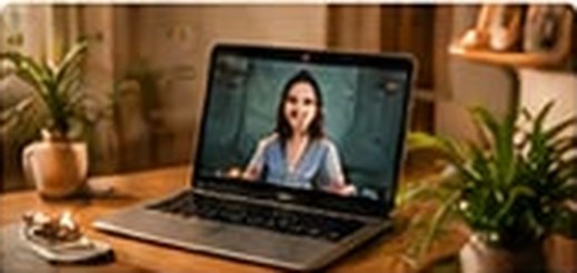 Online session on a laptop